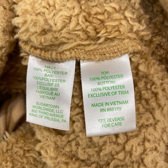 Lilly Pulitzer Quarter‎ Zip Women's XL Keala Sherpa Popover Pullover Pink/Tan - Picture 6 of 7